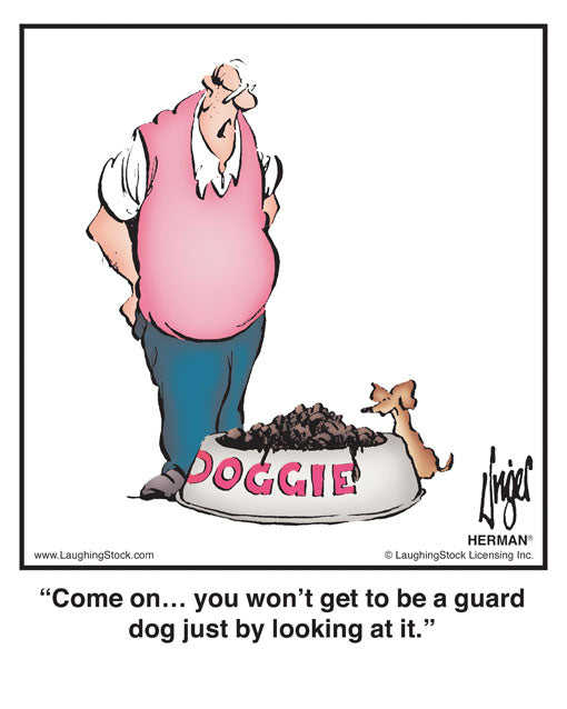 Come on… you won’t get to be a guard dog just by looking at it.