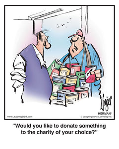 Would you like to donate something to the charity of your choice?