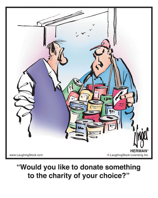Would you like to donate something to the charity of your choice?