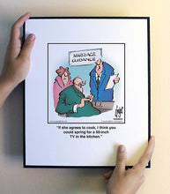 Load image into Gallery viewer, If she agrees to cook, I think you could spring for a 50-inch TV in the kitchen.