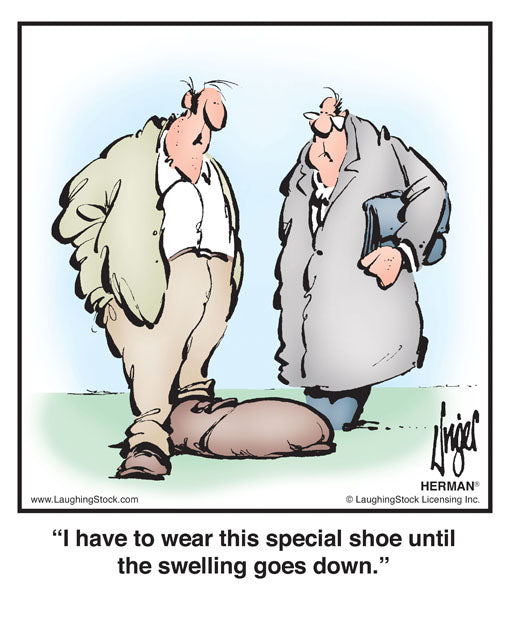 I have to wear this special shoe until the swelling goes down.