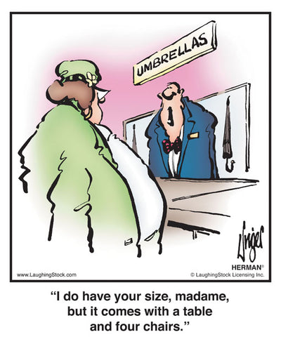 I do have your size, madame, but it comes with a table and four chairs.