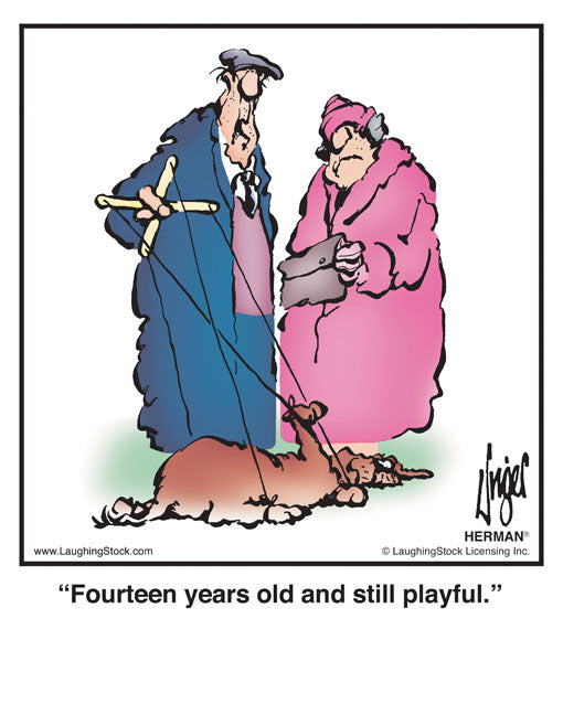 Fourteen years old and still playful.