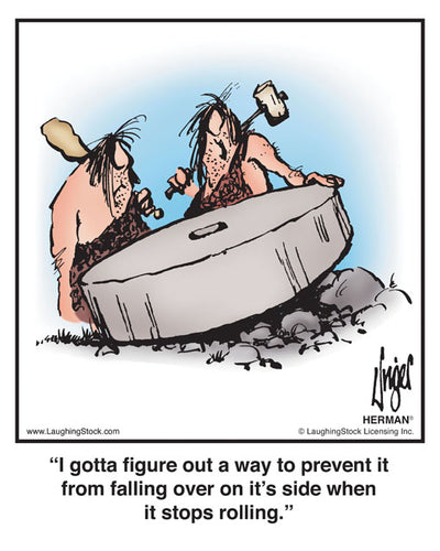 I gotta figure out a way to prevent it from falling over on it’s side when it stops rolling.