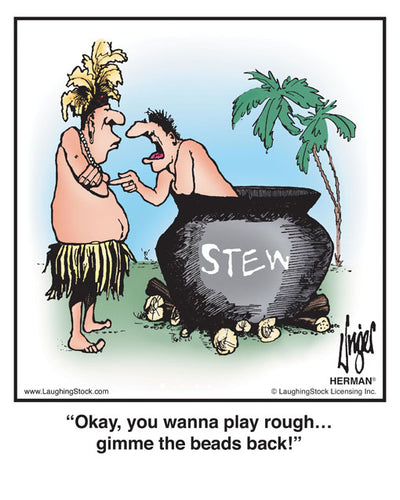 Okay, you wanna play rough… gimme the beads back!