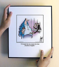 Load image into Gallery viewer, I’ll trade the ice cream for two chunks of apple.