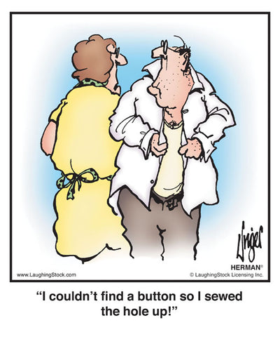 I couldn’t find a button so I sewed the hole up!