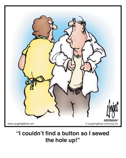 I couldn’t find a button so I sewed the hole up!