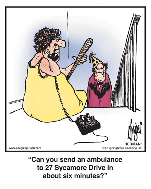 Can you send an ambulance to 27 Sycamore Drive in about six minutes?