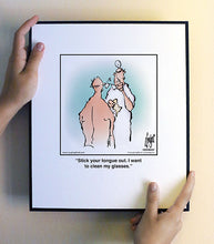 Load image into Gallery viewer, Stick your tongue out. I want to clean my glasses.