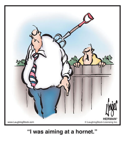 I was aiming at a hornet.