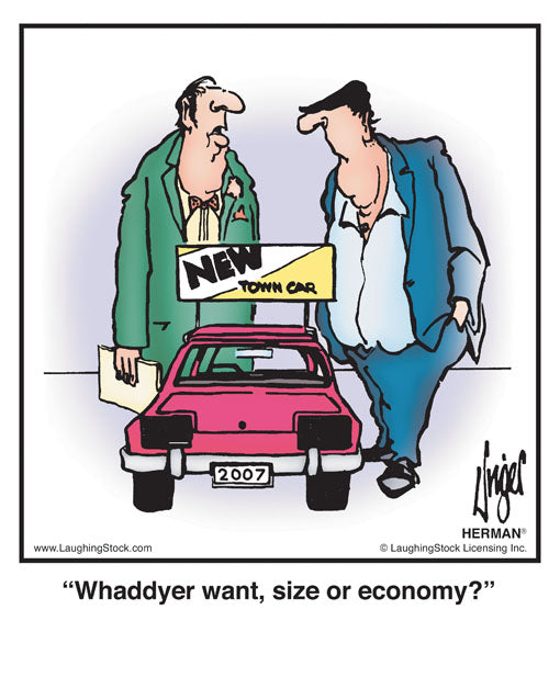 Whaddyer want, size or economy?