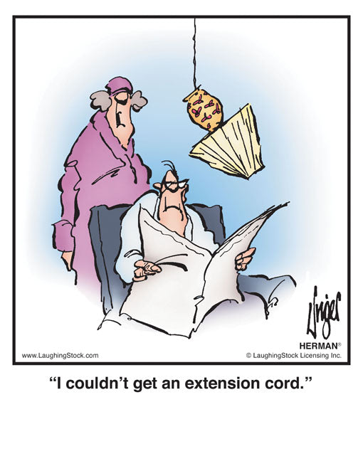 I couldn’t get an extension cord.