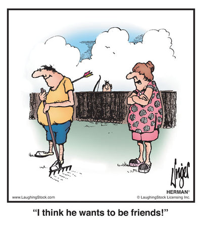 I think he wants to be friends!