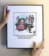 Load image into Gallery viewer, She doesn’t buy many luxuries but she loves her stereo.