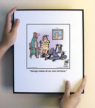 Load image into Gallery viewer, George makes all our own furniture.