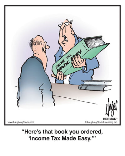 Here’s that book you ordered, ‘Income Tax Made Easy.’