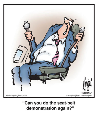 Can you do the seat-belt demonstration again?