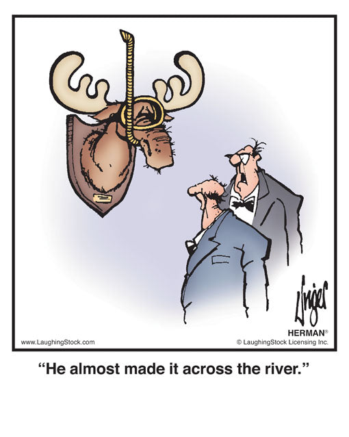 He almost made it across the river.