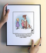 Load image into Gallery viewer, He’s the equivalent of 49 years old, but he’s not intelligent enough to get crabby!