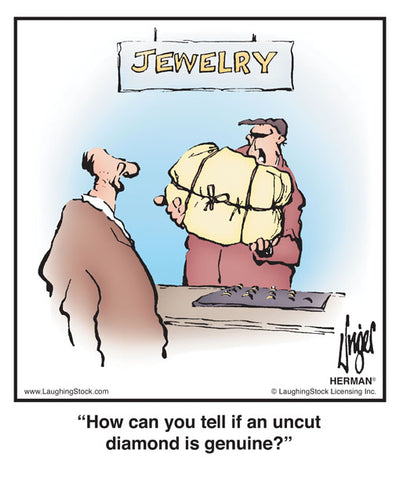 How can you tell if an uncut diamond is genuine?