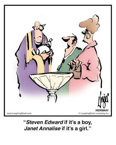 ‘Randolph’ if it’s a boy, ‘Jeanette’ if it’s a girl.