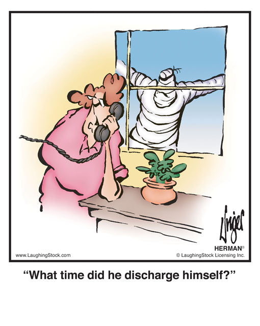 What time did he discharge himself?
