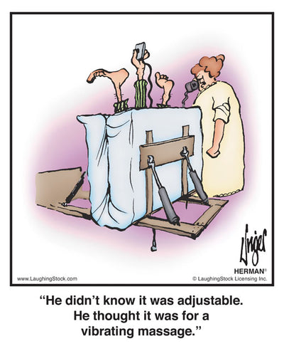 He didn’t know it was adjustable. He thought it was for a vibrating massage.