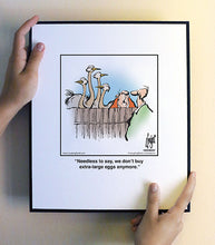 Load image into Gallery viewer, Needless to say, we don’t buy extra-large eggs anymore.