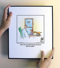 Load image into Gallery viewer, Now he’s scratching the furniture with his teeth.