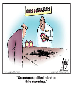Someone spilled a bottle this morning.