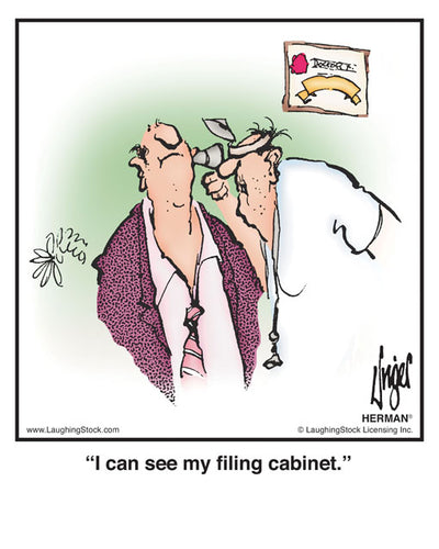 I can see my filing cabinet.