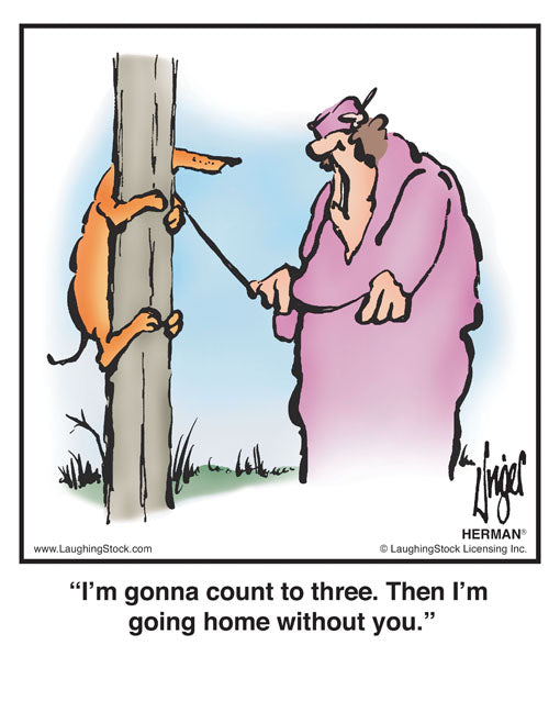 I’m gonna count to three. Then I’m going home without you.