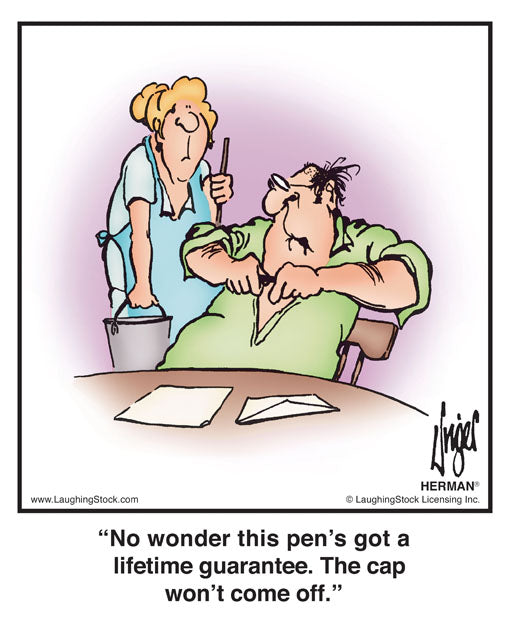 No wonder this pen’s got a lifetime guarantee. The cap won’t come off.