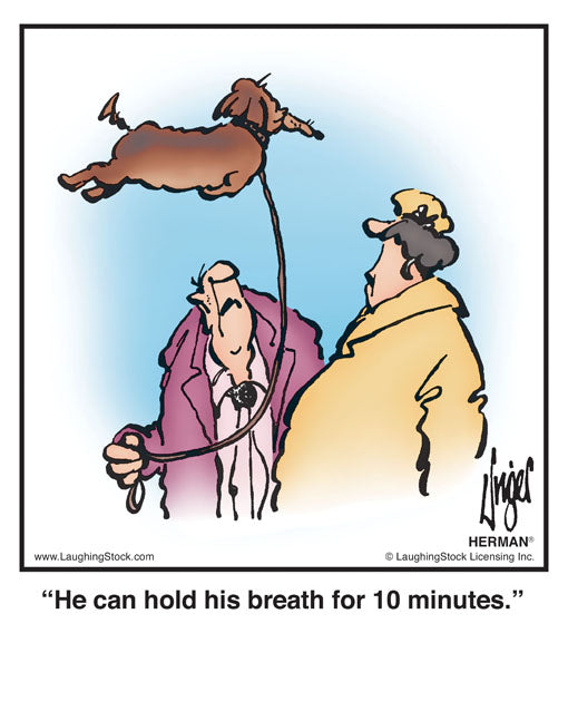 He can hold his breath for 10 minutes.