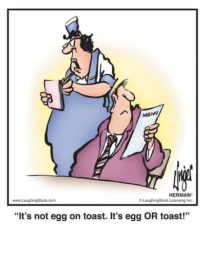 It’s not egg on toast. It’s egg OR toast!