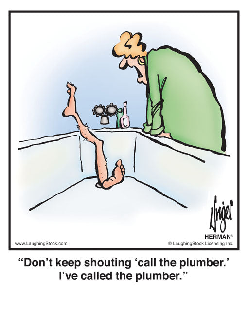 Don’t keep shouting ‘call the plumber.’ I’ve called the plumber.