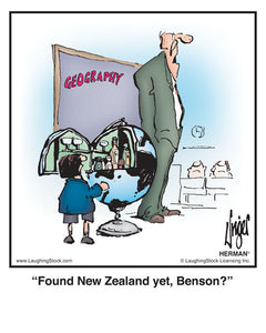 Found New Zealand yet, Benson?