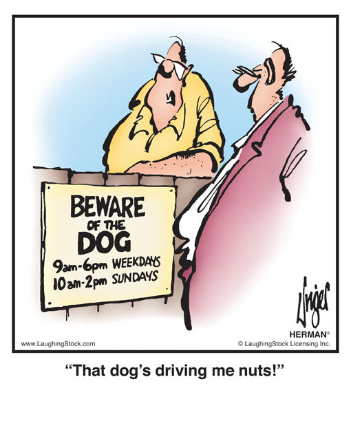 That dog’s driving me nuts!