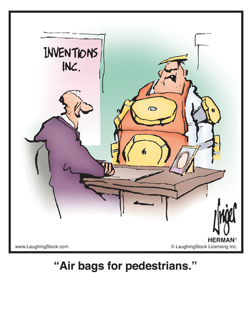 Air bags for pedestrians.