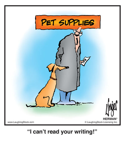 I can’t read your writing!