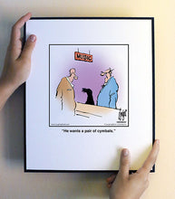 Load image into Gallery viewer, He wants a pair of cymbals.