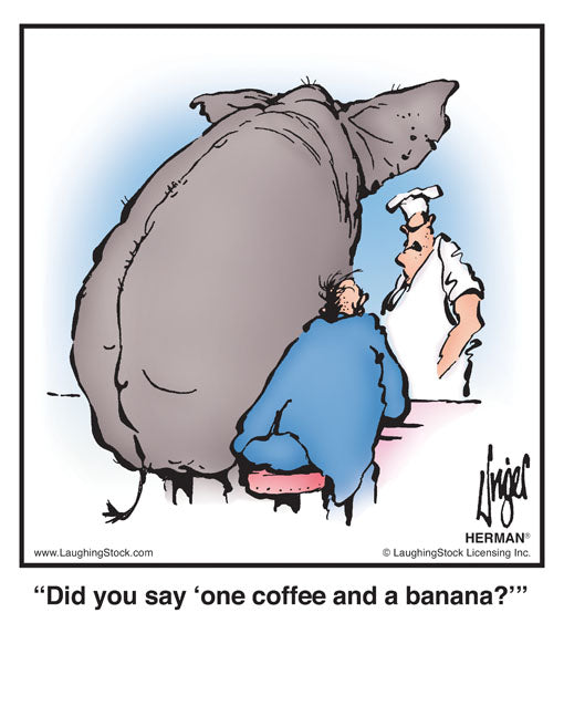 Did you say ‘one coffee and a banana?’