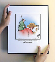 Load image into Gallery viewer, I’m perfectly capable of washing my face, Harold.