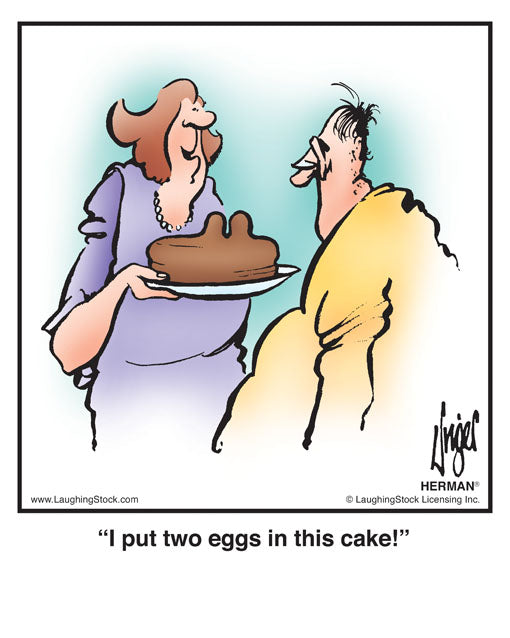 I put two eggs in this cake!