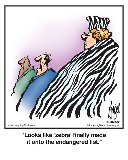 Looks like ‘zebra’ finally made it onto the endangered list.