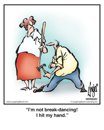 I’m not break-dancing! I hit my hand.