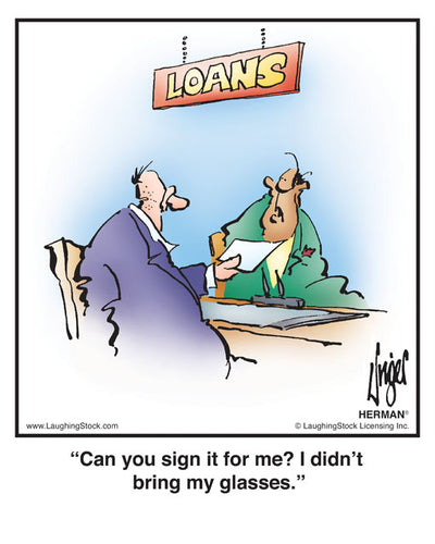 Can you sign it for me? I didn’t bring my glasses.