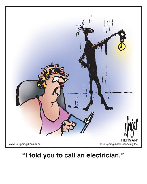 I told you to call an electrician.