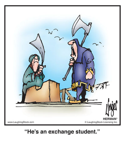 He’s an exchange student.